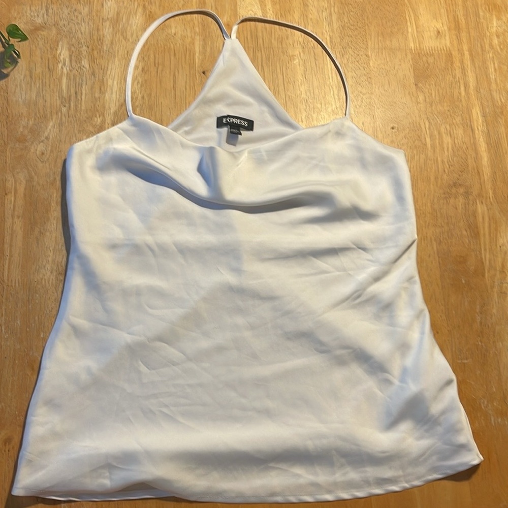 Express Satin Racerback Cowl Neck Cami - Picture 5 of 10
